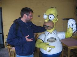 Un mio incontro ravvicinato con Homer Simpson in una pizzeria