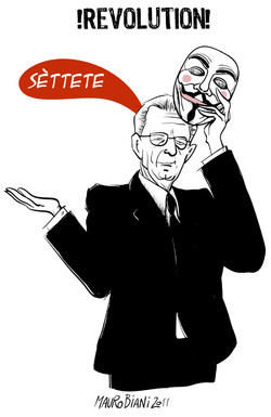 Mario Monti visto da Mauro Biani