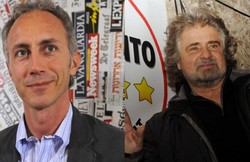 Marco Travaglio e Beppe Grillo