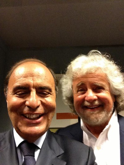 Bruno Vespa e Beppe Grillo