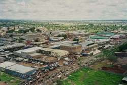 Lusaka vista dall'alto di un palazzo