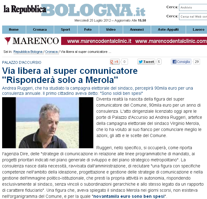 Articolo da Repubblica.it
