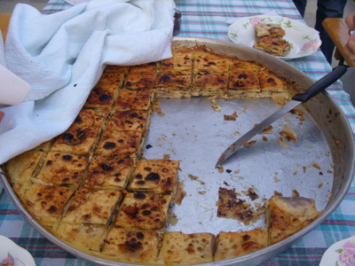 Xerxe, Kossovo. La flija, piatto tipico albanese.