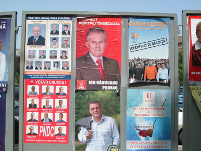 Timisoara, manifesti elettorali.