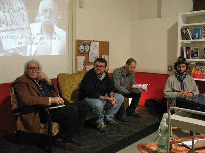 Il dibattito: Vincino, Gubi, Alessio Spataro e Daniele Fabbri